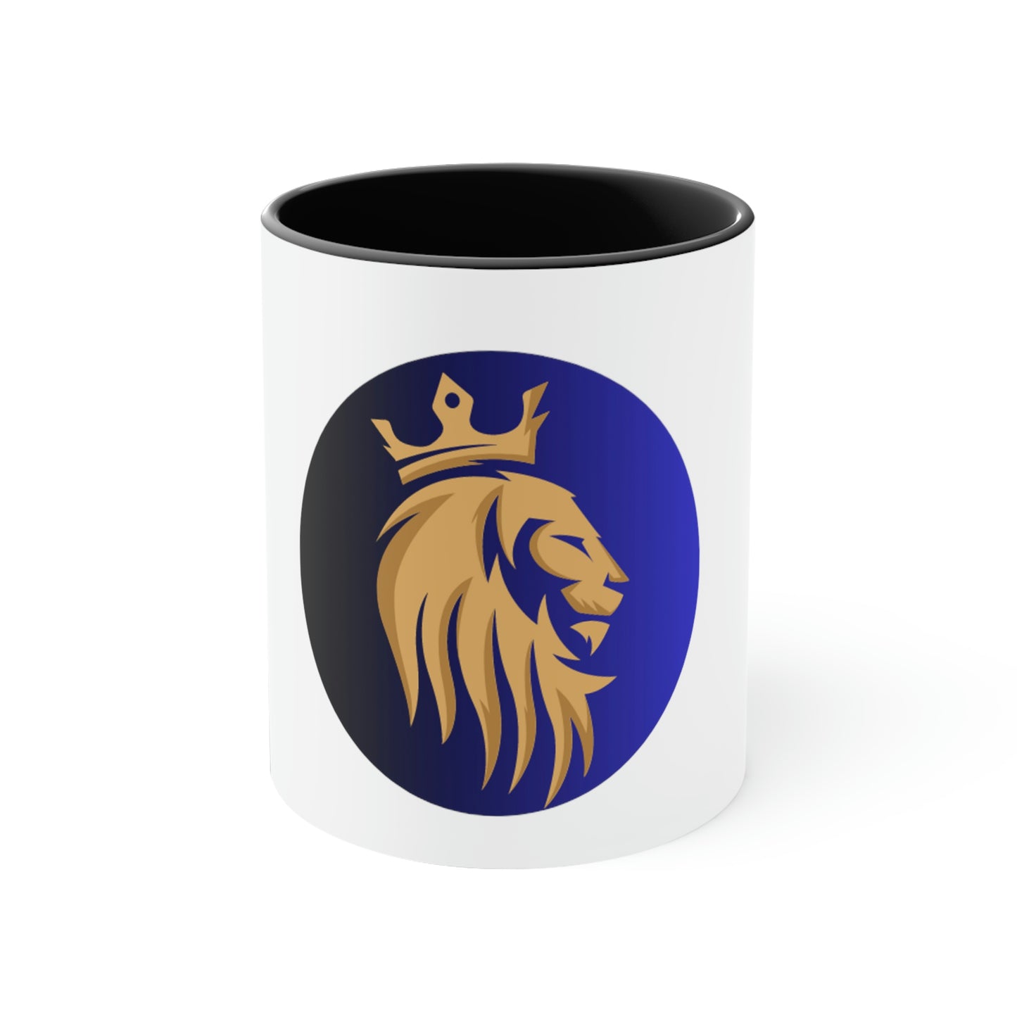 Accent Coffee Mug, 11oz - Gold/Blue Lion