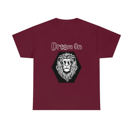 Lion T-Shirt - Dream On, Lion Face T-shirt, Lion T-shirt, Wild African Life, Zoo Shirt, Animal Shirt, Lion Shirt, Confidence